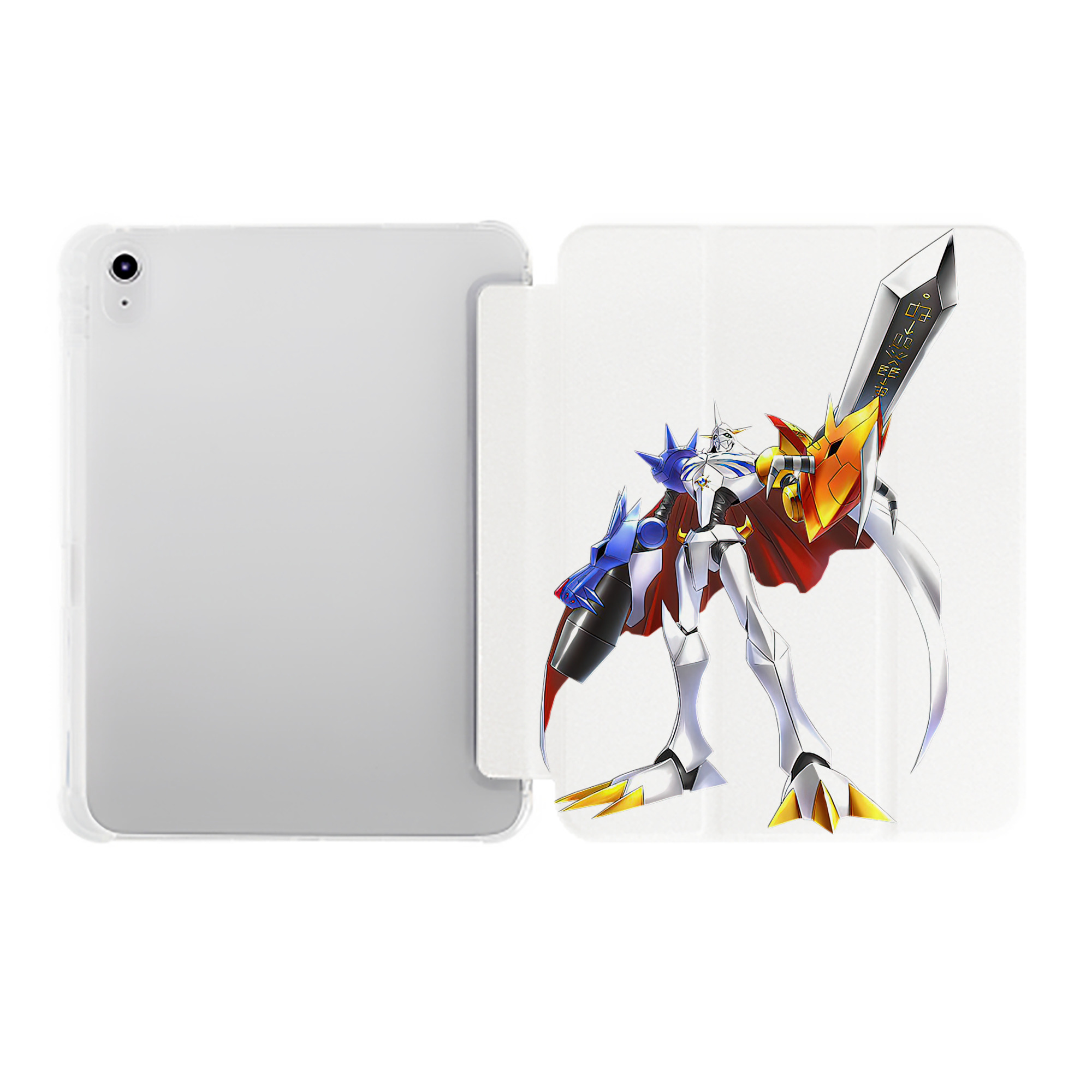 （画像用） Digimon デジタルモンスター/デジモン IPad ケース ペン収納付き 三つ折りスタンド PUレザー×シリコン 対応機種9.5/10.5/10.9インチ